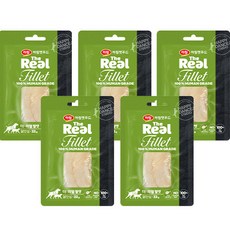 하림펫푸드 전연령 반려동물 더리얼 필렛 습식사료, 닭안심, 22g, 5개