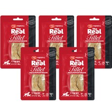 하림펫푸드 전연령 반려동물 더리얼 필렛 습식사료, 22g, 5개