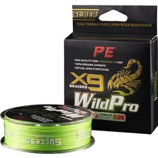 WILDPRO PE X9 編織釣魚線, 綠色