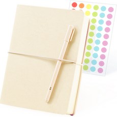 RIHOON 2023 Story Diary Grande 1 年日期型 + 圓珠筆 + 貼紙套組, 象牙