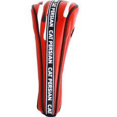 Persian cat 020 高爾夫球頭髮球桿套, 紅色的