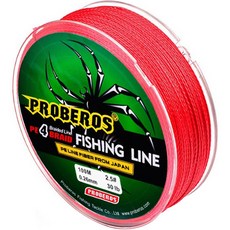 Focus Fishing Premier PE 4股編織釣魚線, 紅色