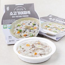 섬죽 유기가공식품 인증 소고기 야채죽 (냉장), 150g, 3개