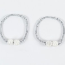 Dasababa 磁吸窗簾配件綁帶 40cm, 2個, 灰色