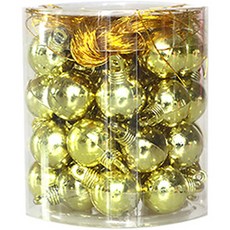聖誕樹迷你球形裝飾球 40入, 金色