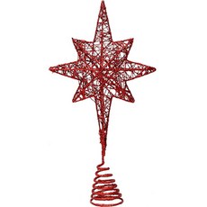 手工金粉聖誕樹必備裝飾, A紅色, 1個