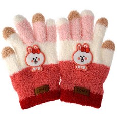 LINE FRIENDS 兒童簡約日常羽毛紗五指手套 LGLNG60002