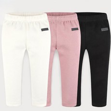 milk mile 童款素色保暖貂絨內搭長褲 3色組