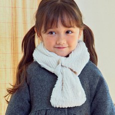 토토헤로스 여아용 단추 포인트 머플러