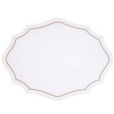 arte pelle Curil 餐墊, 48.5 x 35.5 cm, 白色 玫瑰金縫線