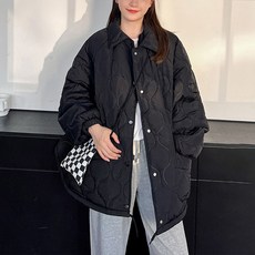 페이퍼먼츠 여성용 핫 컬러 누빔 패딩 점퍼 03454