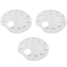 SUKO 手指美術調色盤 白色 SC-15, 3個, 10格