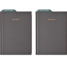 플레픽 데일리 투두 저널 만년형 다이어리, 그레이, 2개