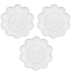 Suko花朵美術調色盤 白色 SC-16, 18格, 3個