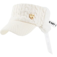 HENRY STUART 女士冬季針織遮陽帽, 象牙白