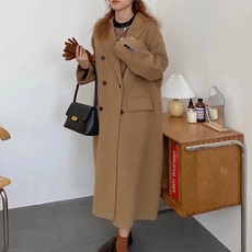 페이퍼먼츠 여성용 크리앙 오피스 모직 롱 코트 03436