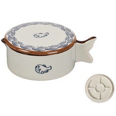 Liz Janey大容量帶蓋魚缸08小魚陶瓷墨漿, 1個