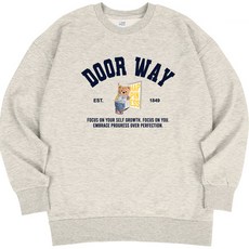 에어플레인 기모 DOOR WAY 오버핏 맨투맨