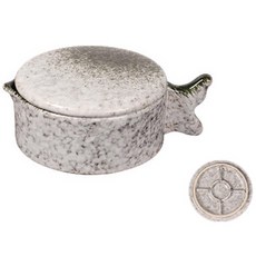 Rijisijeni大容量魚食碗含蓋子 09 石頭陶瓷墨水滿, 1個