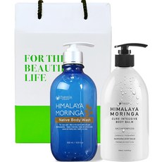 Pogonia 辣木沐浴露 500ml+喜馬拉雅辣木潤膚乳 500ml, 1套