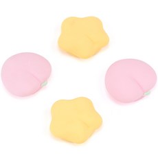 UpMarket 任天堂 Switch Joy-Con 搖桿帽 蜜桃星星 4件組, 單一颜色, 1個