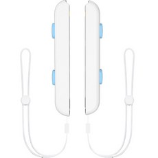 AKITOMO Upmarket 任天堂 Switch OLED Joy-Con 手腕帶握把, 2個, 單一商品, 白藍色