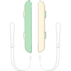 Upmarket 任天堂 Switch OLED Joy-Con Akitomo 手腕帶 2件組 薄荷綠 象牙白, 1套, 單一商品