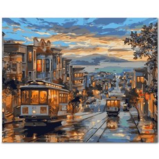 ADICO DIY 名畫彩繪 50 x 40 cm PH102, 里斯本電車, 1個