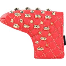 UPSET 骷髏版鉚釘桿頭套, 紅色 + 金色