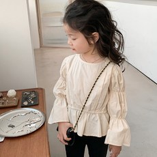 AmbbKids 女孩的氣球百褶襯衫 CCV59GBL574