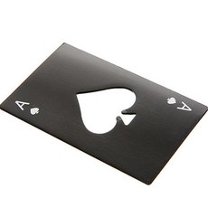 눕눕 카드 맥주 병따개, 1개, 블랙