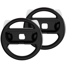 UPMARKET 任天堂 Switch Joy-Con 貓咪手把 賽車方向盤 黑色, 2個, 單一商品