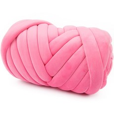 brand yarn 天鵝絨粗編織線 500g, 16m, 55 霓虹粉