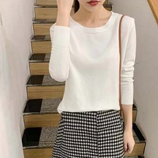 소니오 멀티컬러 라운드 솔리드 스웨터 임부복