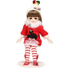 Doris Doll 聖誕版阿羅哈球關節娃娃, 30厘米, 混合顏色