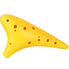 Scell 12孔塑料陶笛, 單品, 黃色的