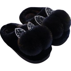 KIZTREE 女童兔冬季室內毛皮拖鞋 DZ-443