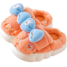 KIZTREE 女童蝴蝶結防寒室內毛絨拖鞋 DZ-442