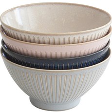 NICOTT Everyday系列麵碗 4種組, 1套, 亞麻米色、海軍藍、櫻花、灰色