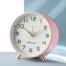 NEXONE 粉彩現代風靜音指針桌鐘, 粉紅色