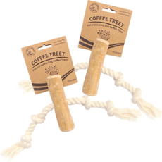 Coffee Treat 小狗棉繩玩具 S, 2個, 混合顏色