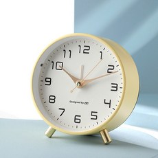 NEXONE 粉彩現代風靜音指針桌鐘, 黃色