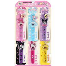 三麗鷗角色可愛拍拍尺手錶 6件組, 混合顏色