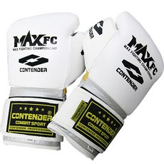CONTENDER Max FC Match 皮革拳擊手套 CGG-114WH, 白色的