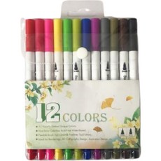 리라 컬러 수성 마카펜 세트, 12색, 1세트