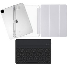 라이노핏 태블릿PC 케이스 + 와이드 블루투스 키보드 세트, 라이트 그레이(케이스), 블랙(키보드), 1개