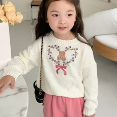 AmbbKids 少女心小熊針織衫CCV59GNT582