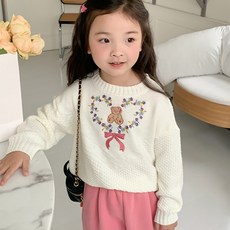 AmbbKids 少女心小熊針織CCV59GNT582
