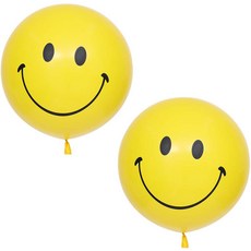 Sempertex 笑臉大型氣球 60cm, 2個, 黃色