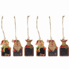 Life Sweet 迷你木製黑板備忘錄標籤聖誕掛飾隨機發貨 6p, 木頭